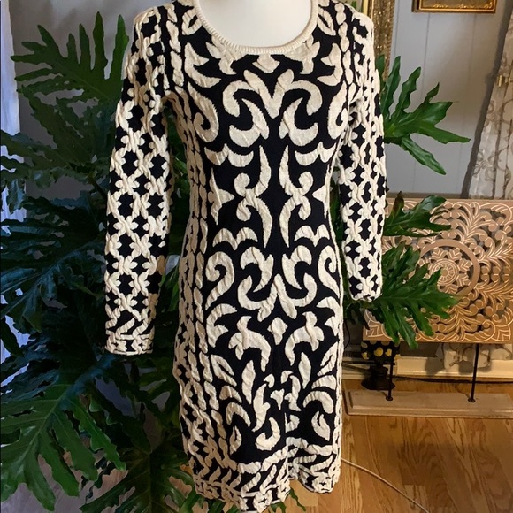INC International Concepts Dresses & Skirts - INC International Concepts Black and Cream Dress